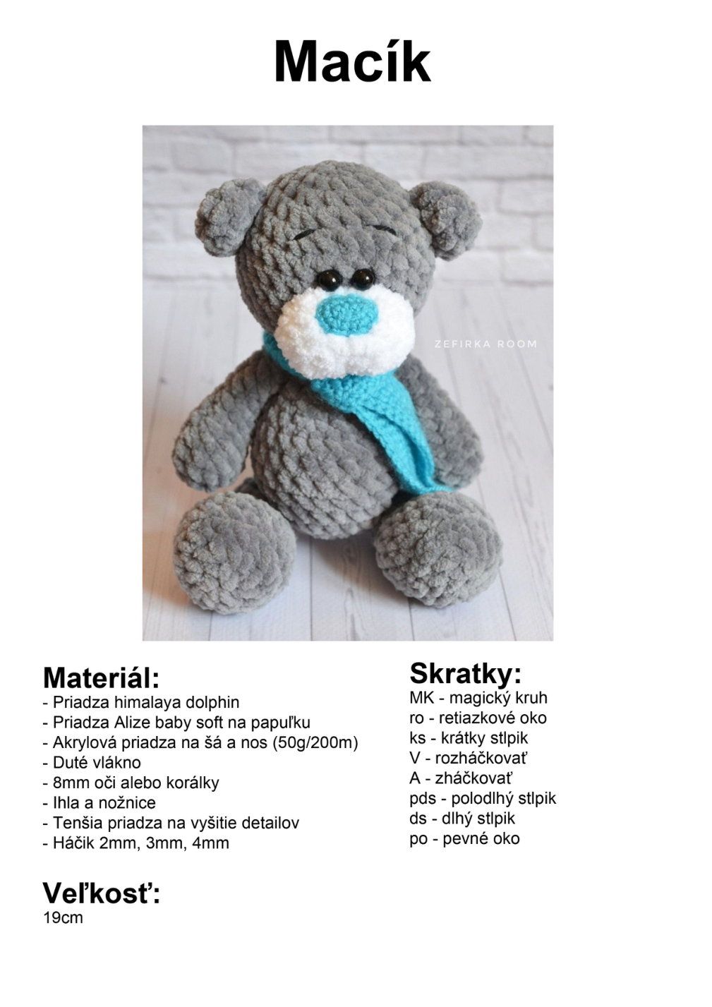 Strana 1 z návodu Macík