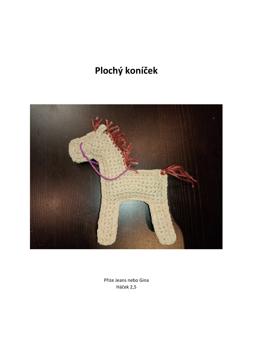 Strana 1 z návodu Plochý koníček