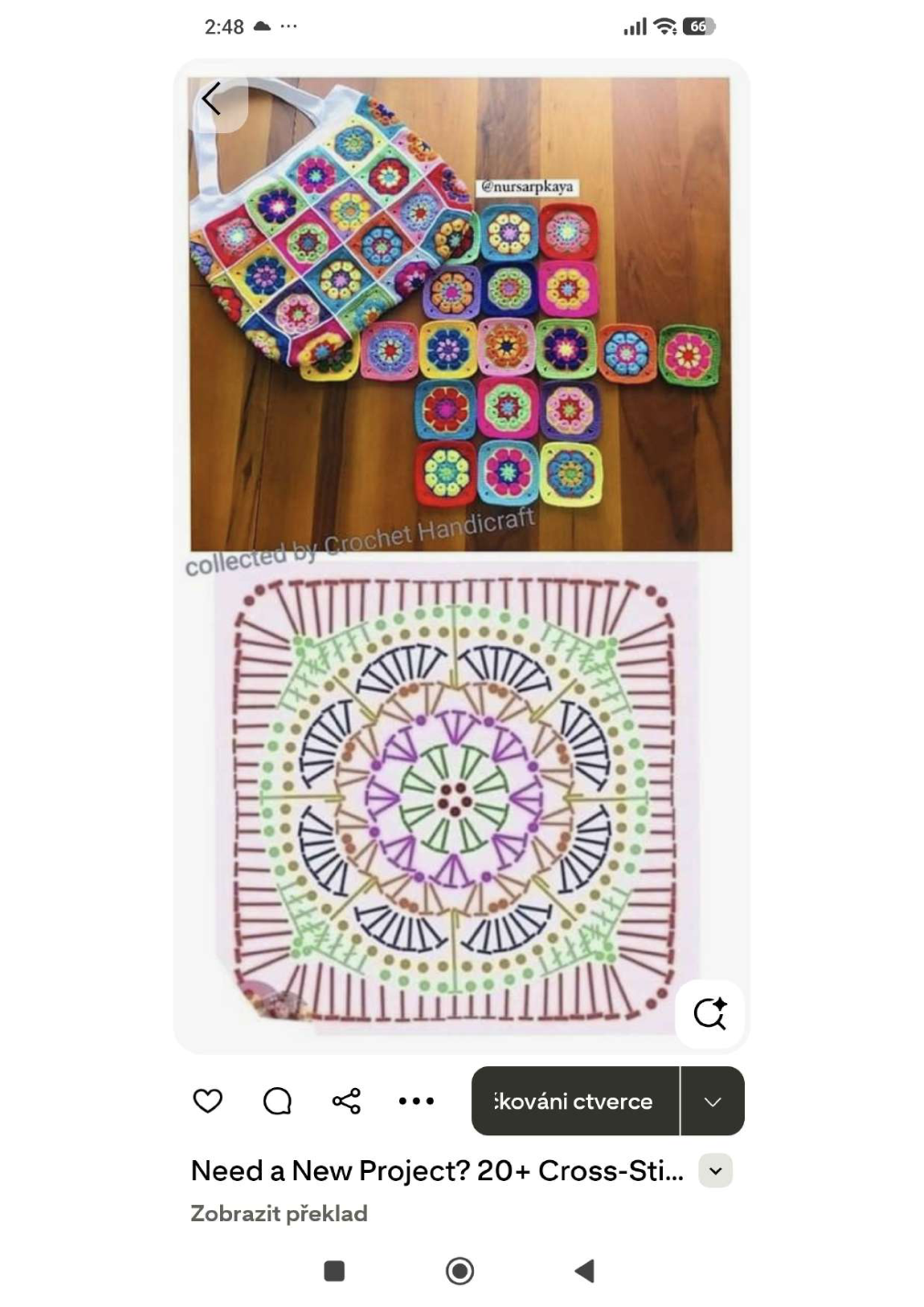 Strana 1 z návodu čtverce a deky pinterest
